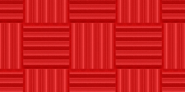 Red acoustic sound proof foam seamless pattern