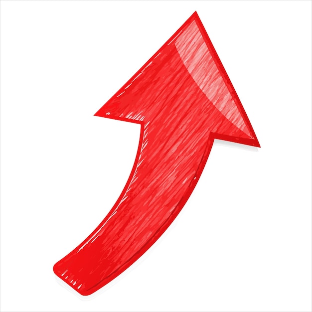 a red arrow with a red arrow pointing to the left