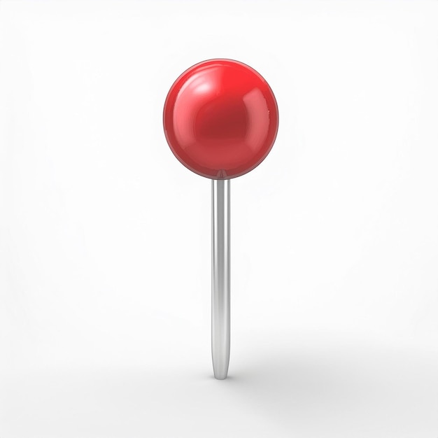 Vector a red ball on a silver stand with a silver pole