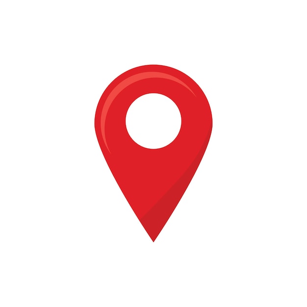 Vector red gps icon red location icon