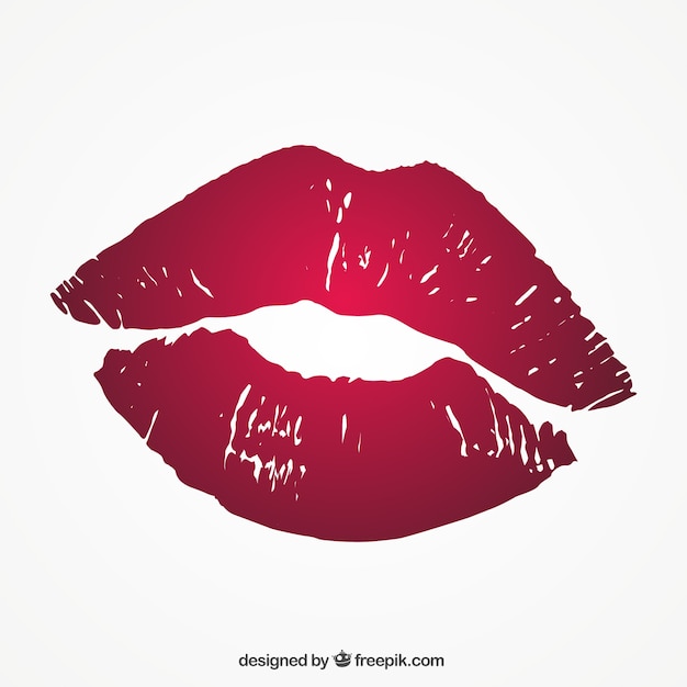 Vector red lipstick