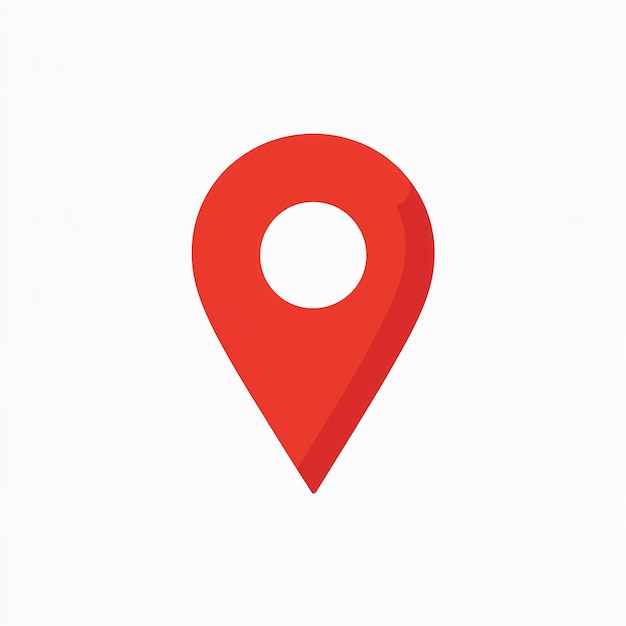 Vector a red location pin icon commonly used in mapping or locationbased applications