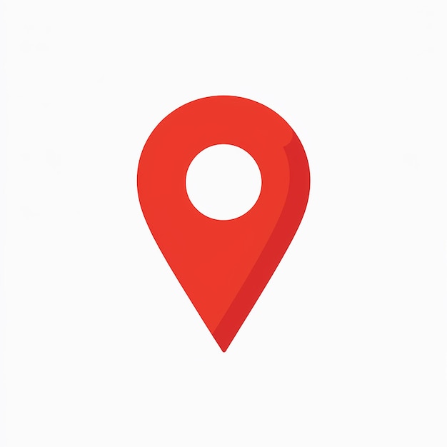 A red location pin icon commonly used in mapping or locationbased applications