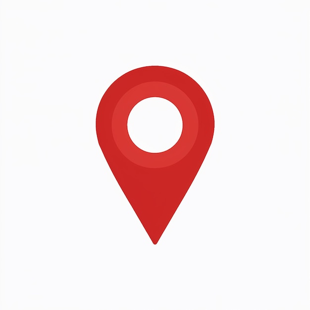 Vector a red location pin icon commonly used in mapping or locationbased applications