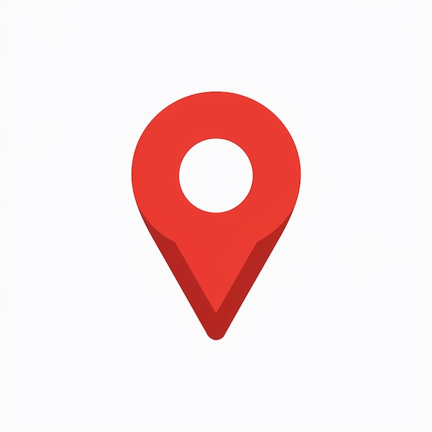Vector a red location pin icon commonly used in mapping or locationbased applications