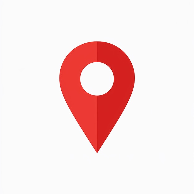 A red location pin icon commonly used in mapping or locationbased applications