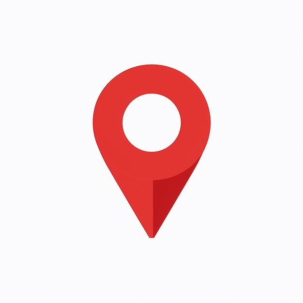 A red location pin icon commonly used in mapping or locationbased applications