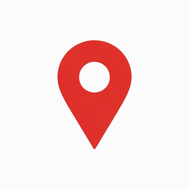 A red location pin icon commonly used in mapping or locationbased applications