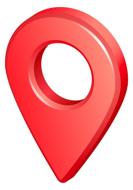 Vector red map tag geo mark navigation pin