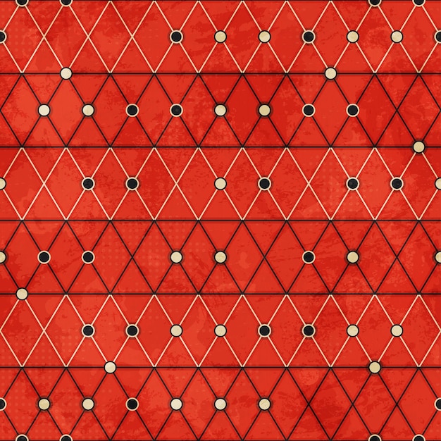 Red mosaic seamless pattern