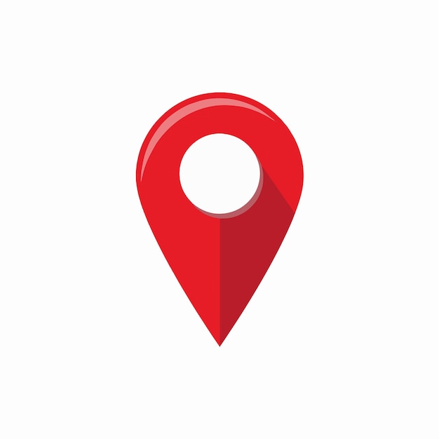 Vector red pin location icon