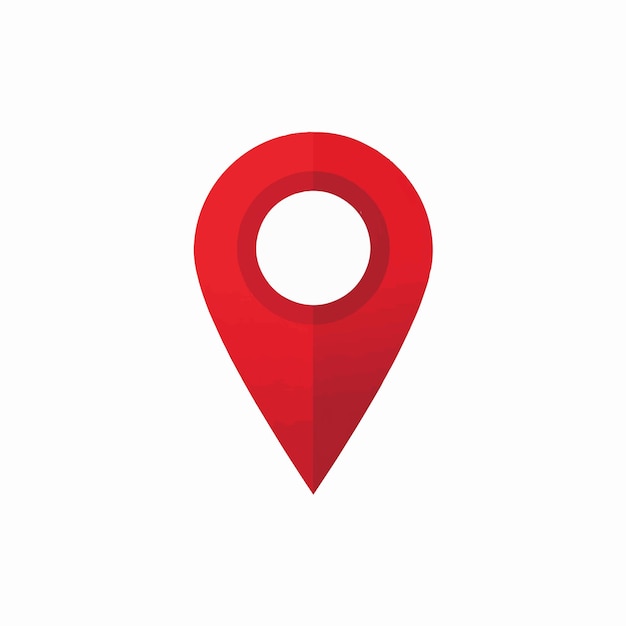 Vector red pin location
