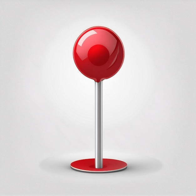 Vector a red stand with a red ball on it