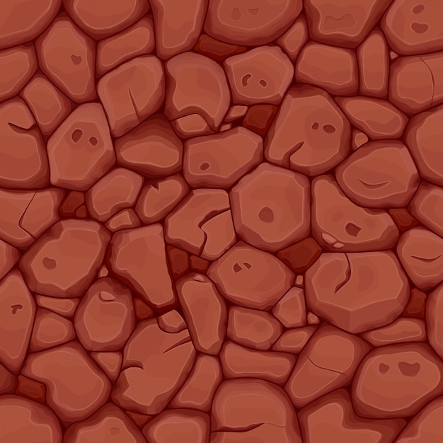 Vector red stone seamless background