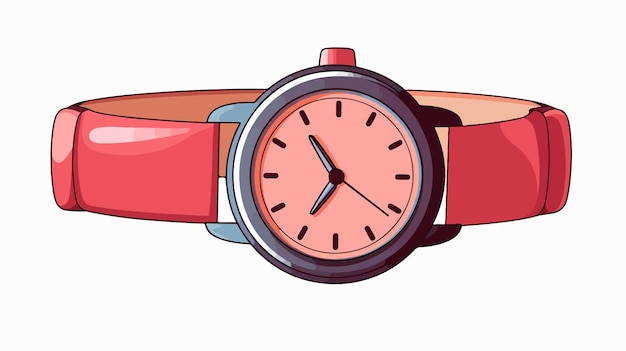 Vector a red watch with a red band and a red band