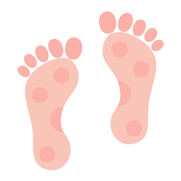 Vector reflexology flat illustration