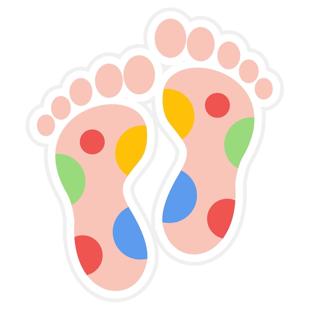 Reflexology Flat Illustration