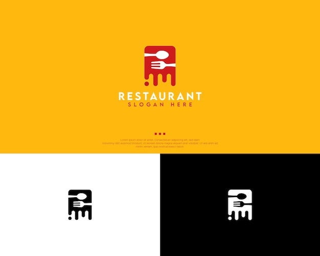 Vettore ristorante logo design template