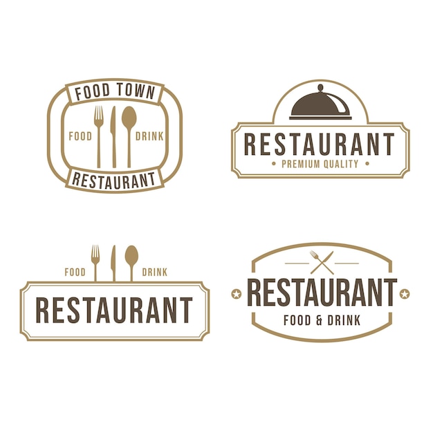 Restaurant logo design vector template