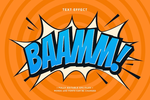 Retro comic text effect