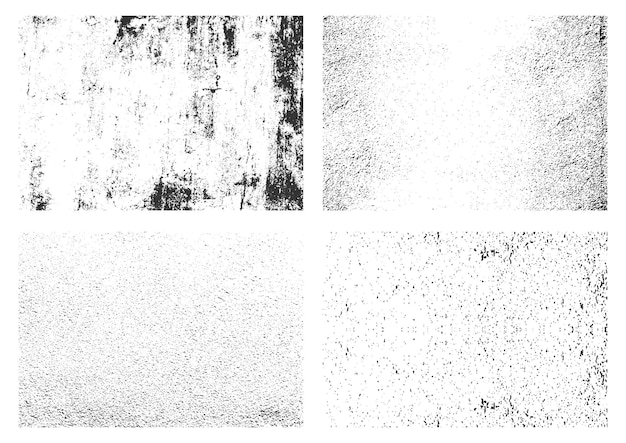 Retro grunge textures collection white grunge distressed texture set