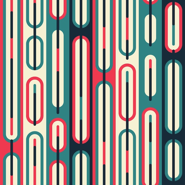 Retro line seamless pattern