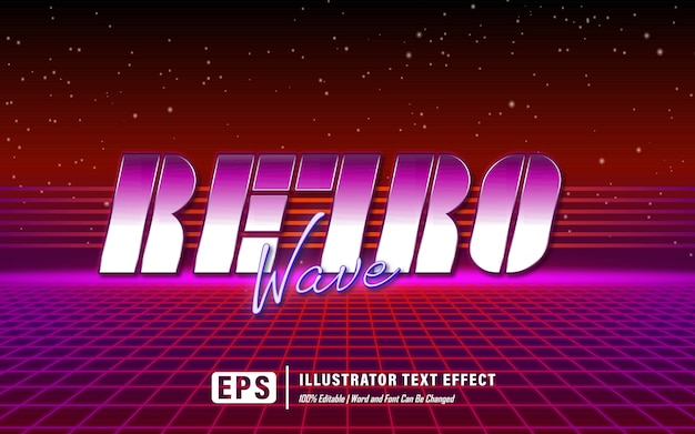 retro text effect - editable  