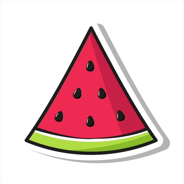 Ripe Juicy Watermelon in Pop Art Style