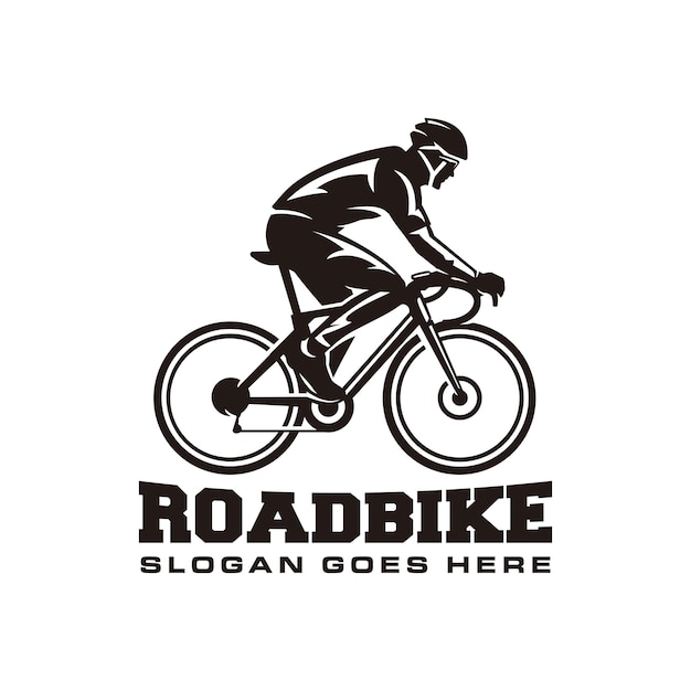 Vector road bike logo template