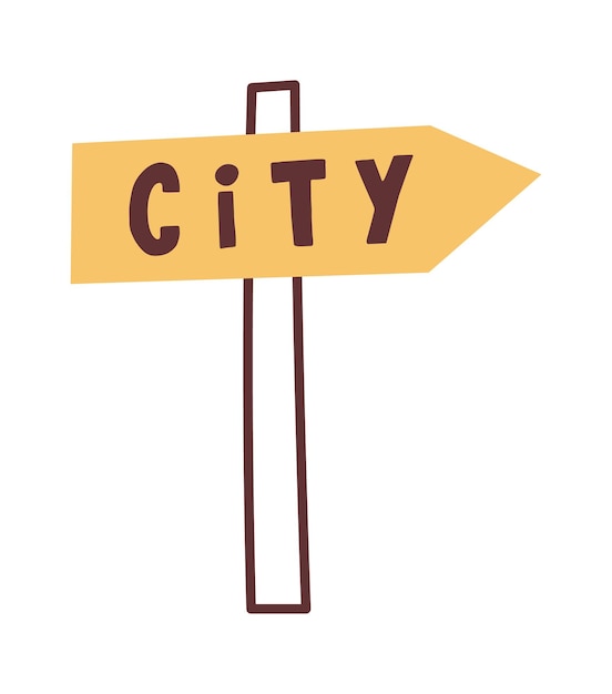 Vector road city navigation sign