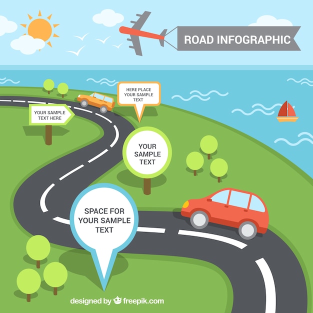 Vector road infographic