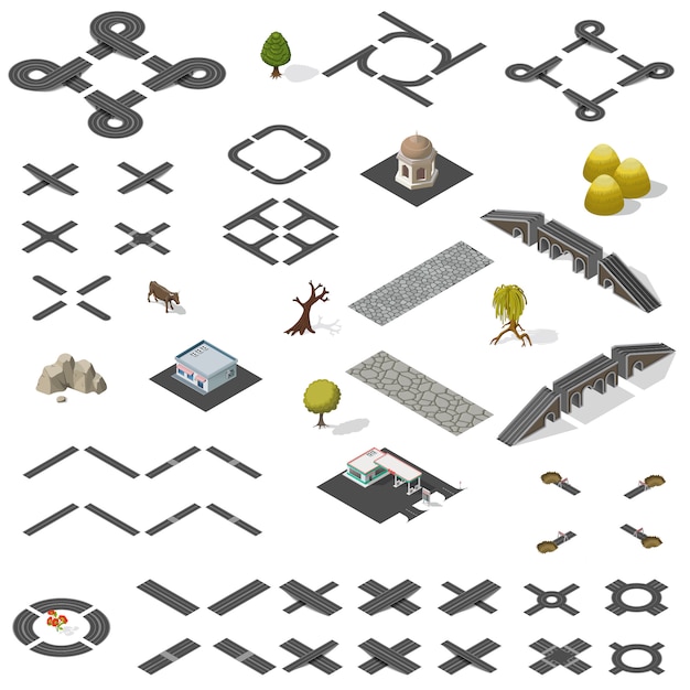 Road Map Kit  isometric