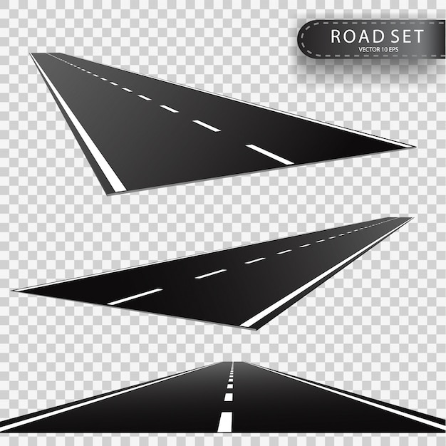 Vector road. perspectives of a retreating roadway.