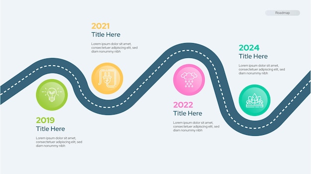 Vector roadmap infographic template