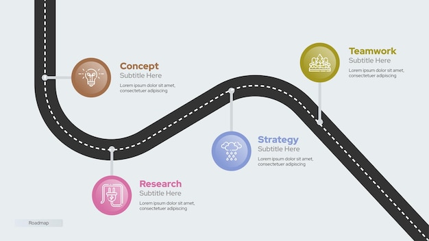 Vector roadmap infographic