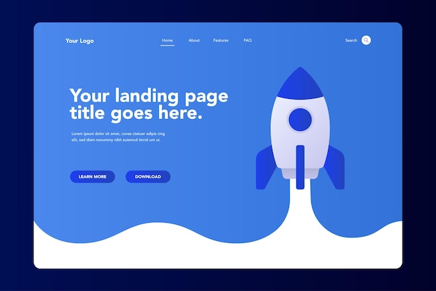 Rocket Launch Landing Page