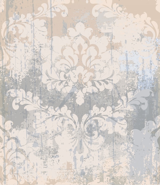 Vector rococo pattern texture