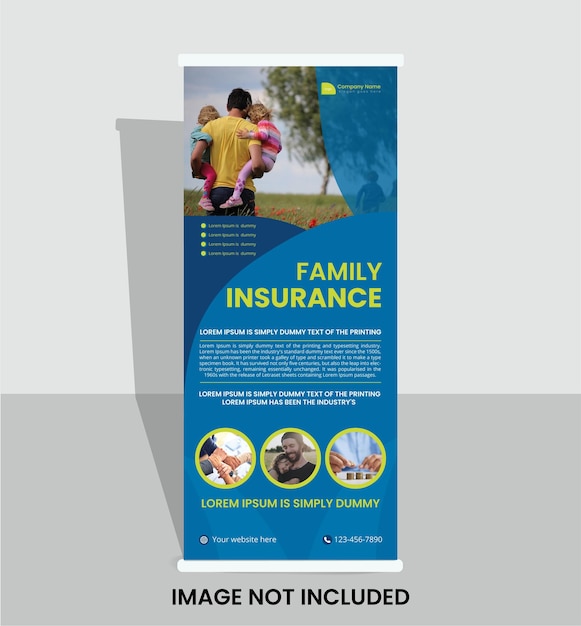 Roll up banner for insurance company