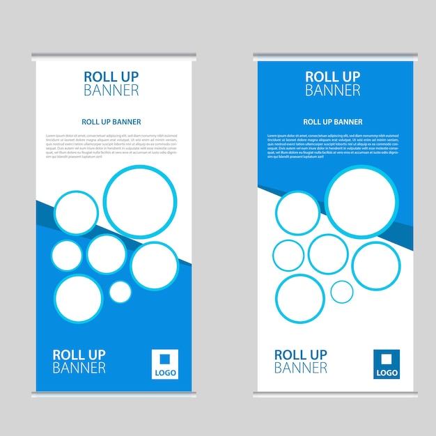 Vector roll up banner vertical template modern xbanner and flag banner vector design