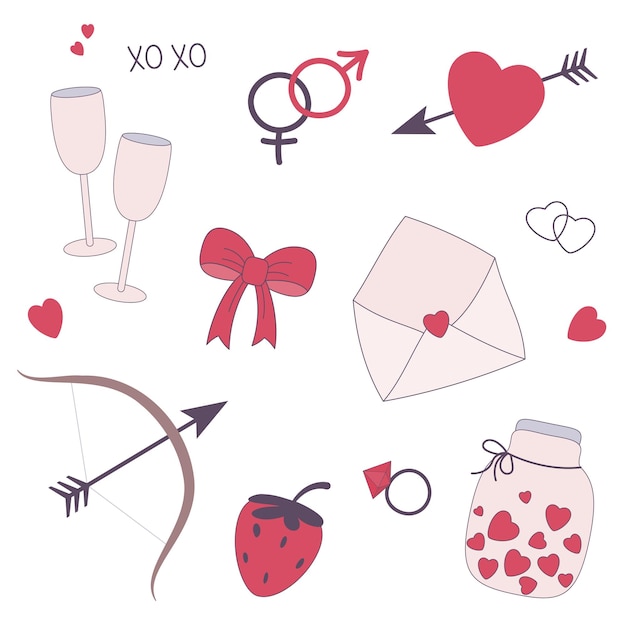 Romantic clip art collection