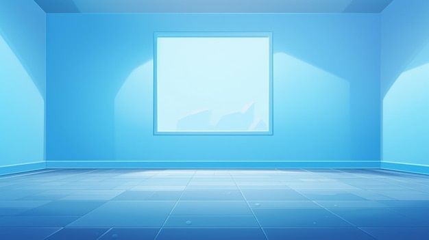 Vector a room with a blank square and a blank white square on the wall