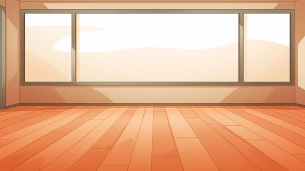 Vector a room with a window and a wooden floor