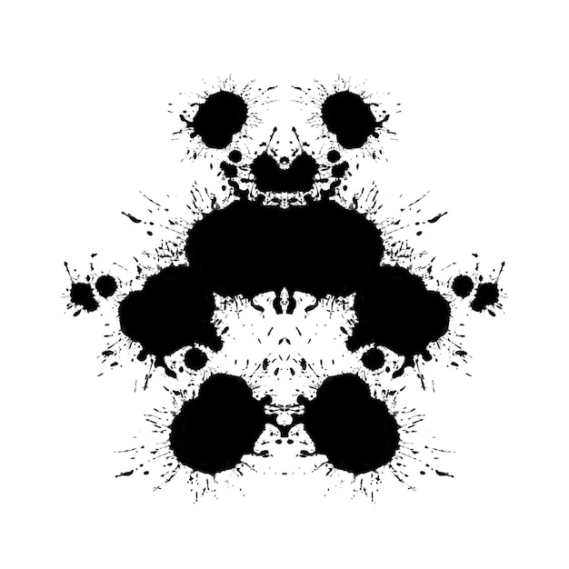 Vector rorschach inkblot test