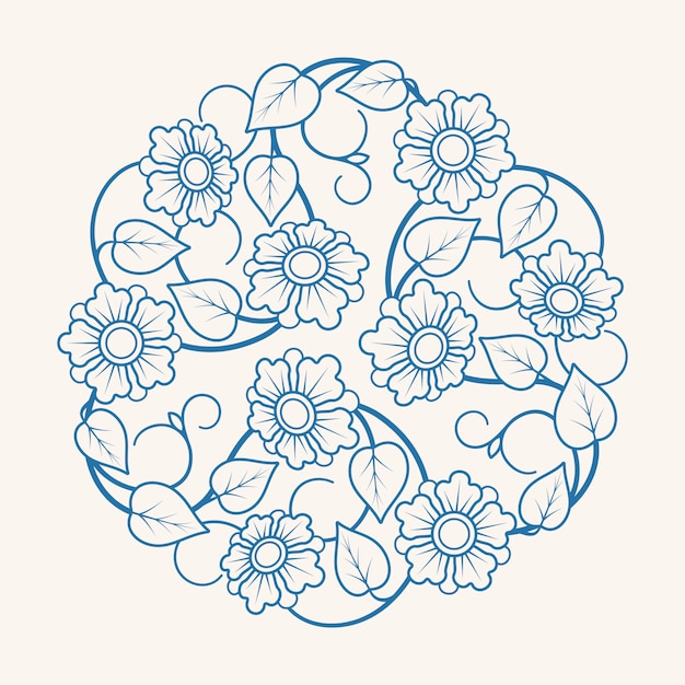 Round Floral Ornament