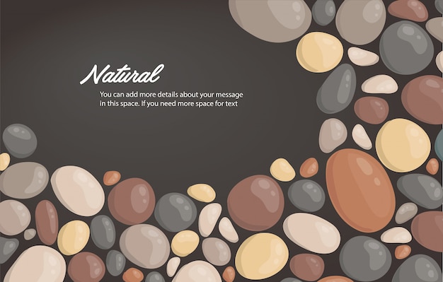 Vector round stone background and space for write vector