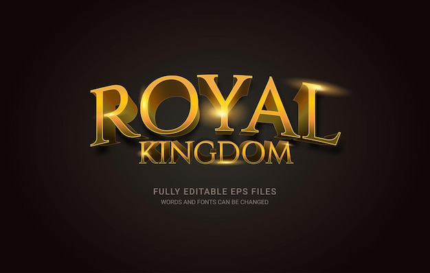 Royal Kingdom vector editable text  text effect