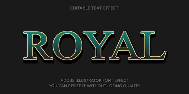 Royal text font effect