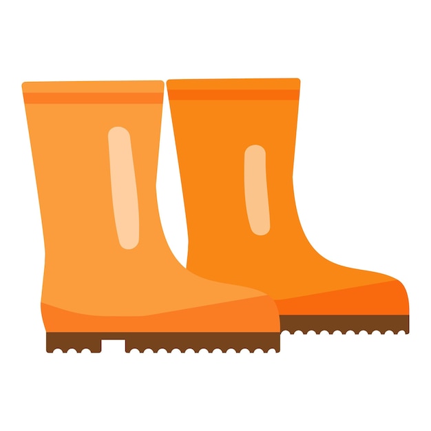Vector rubber boots icon cartoon vector garden tool farm agriculture