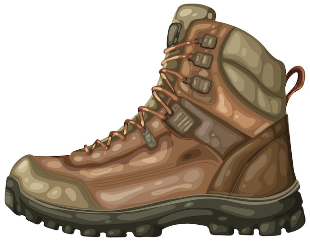 Rugged Outdoor Hiking Boot Illustration