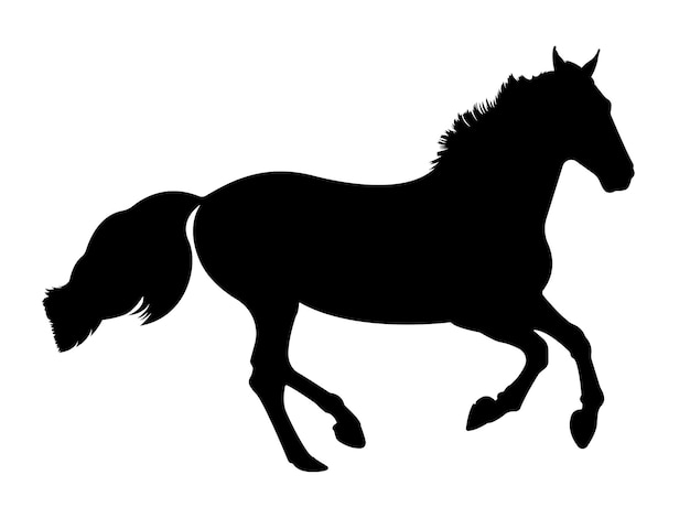 Running Horse animal Silhouette Illustration